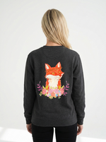 Devoted Fox unisex sweatshirt, grey back
