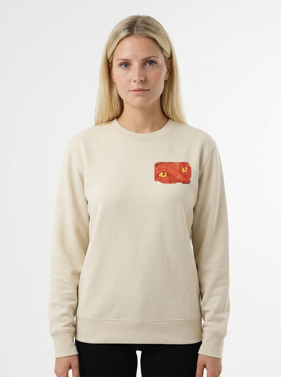Devoted Fox unisex sweatshirt, raw front