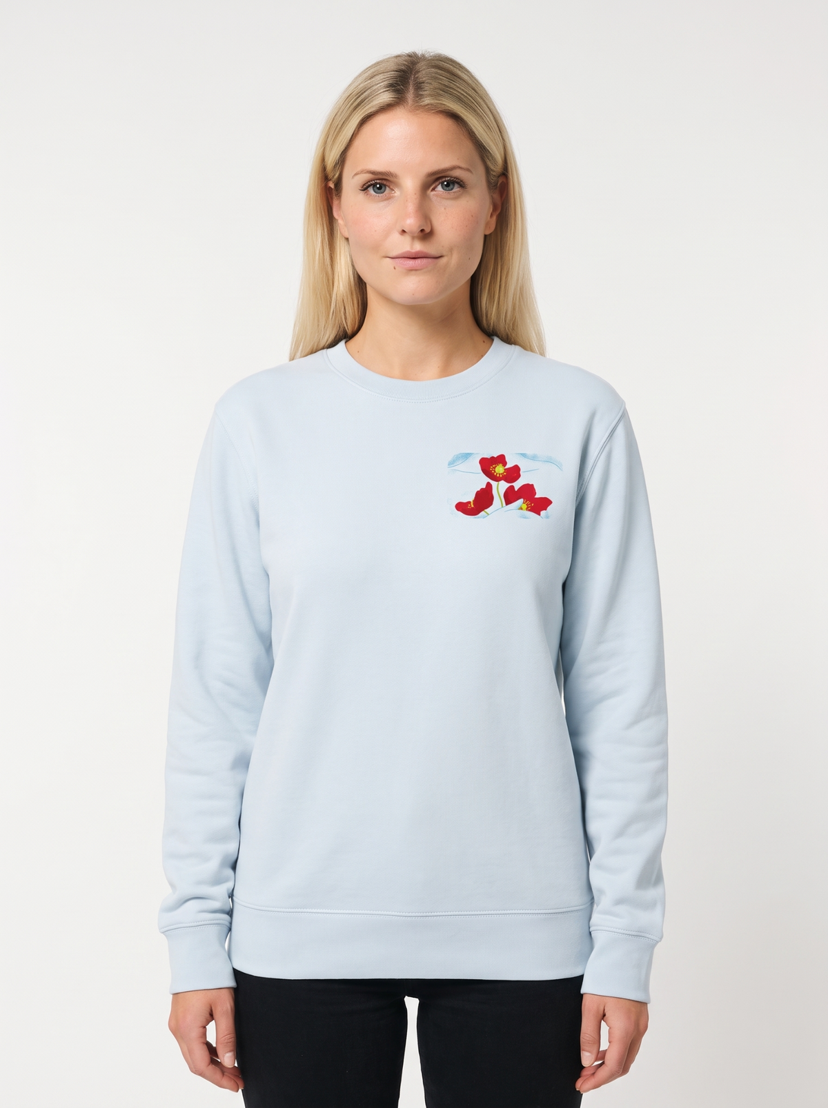 Dreamer Girl unisex sweatshirt in Blue Ice, front view