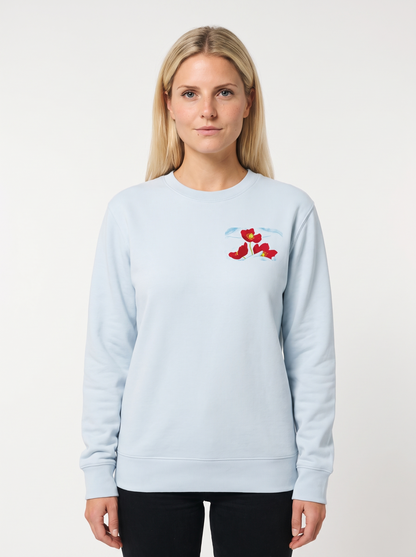 Dreamer Girl unisex sweatshirt in Blue Ice, front view