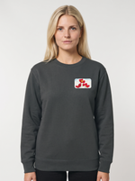 Dreamer Girl unisex sweatshirt in Dark Heather Grey, front view