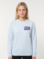 Tree of Life unisex sweatshirt in Blue Ice, front view