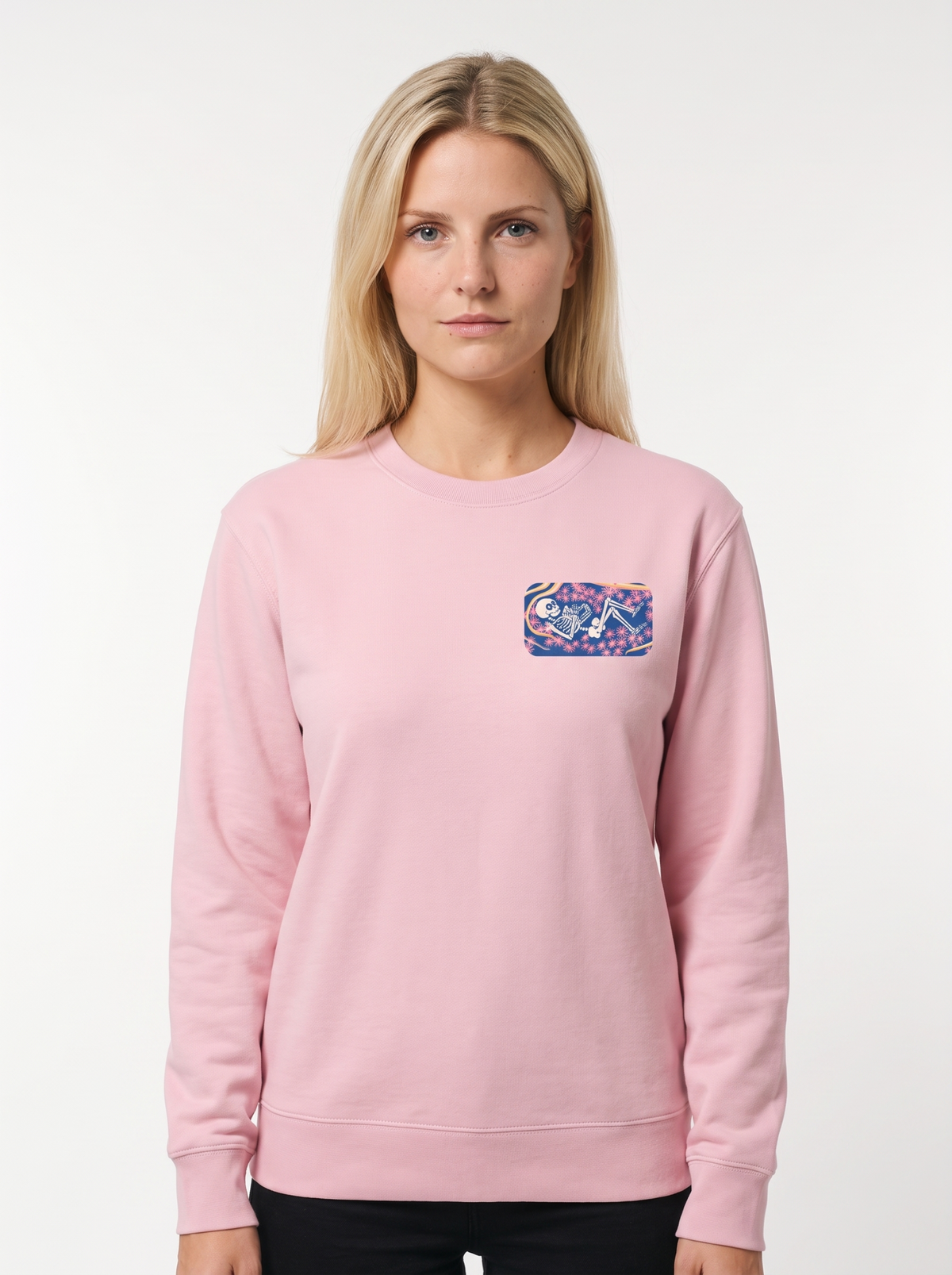 Tree of Life unisex sweatshirt in Cotton Pink, front view
