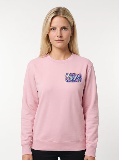 Tree of Life unisex sweatshirt in Cotton Pink, front view